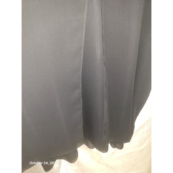 Positive Attitude Petite Black Shift Dress Layered S/S Keyhole Women's Sz 20 - Picture 4 of 8